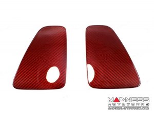 FIAT 500 Central Tail Light Trim Kit - Carbon Fiber - Red Candy
